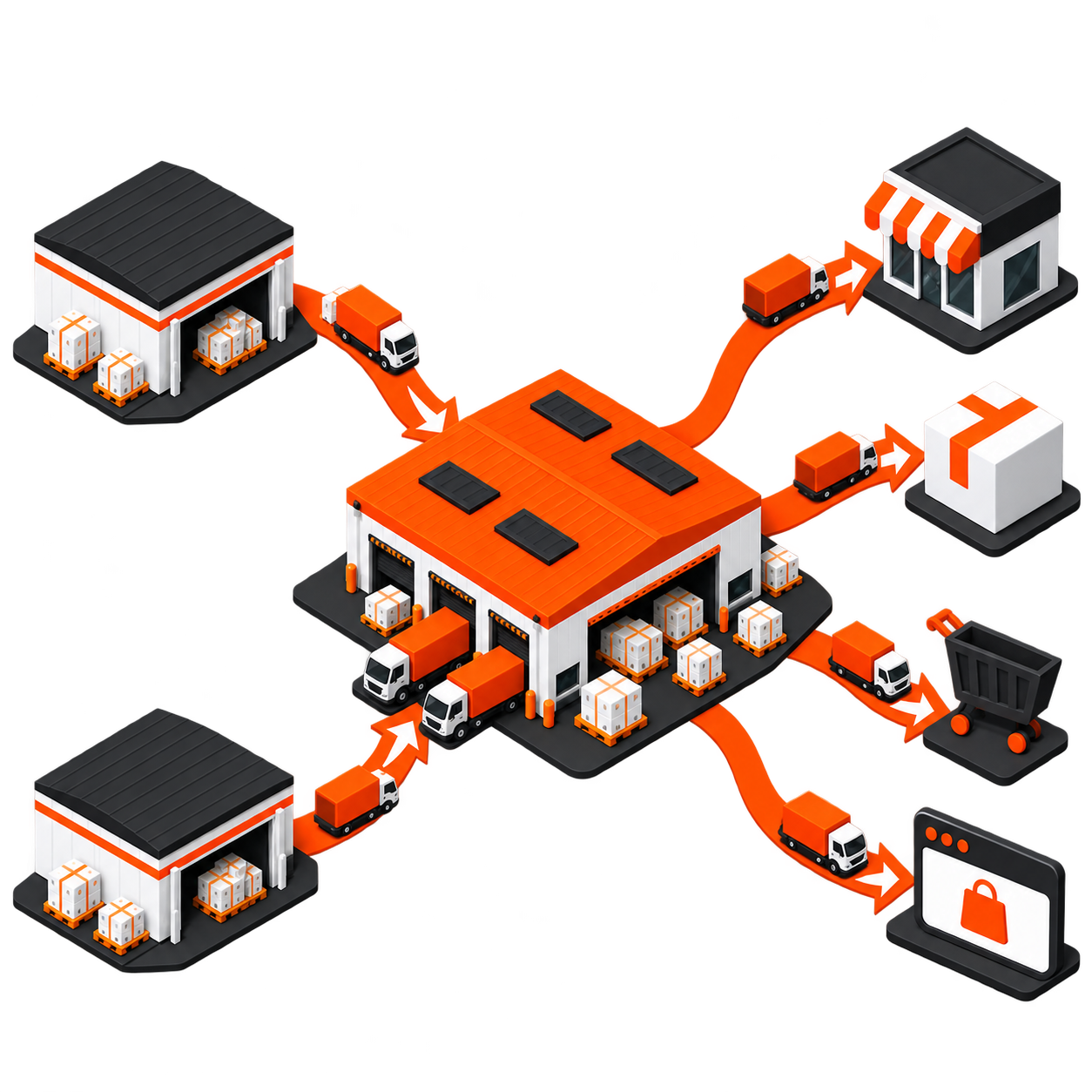 Local fulfillment network connecting inventory to marketplaces and direct-to-consumer channels