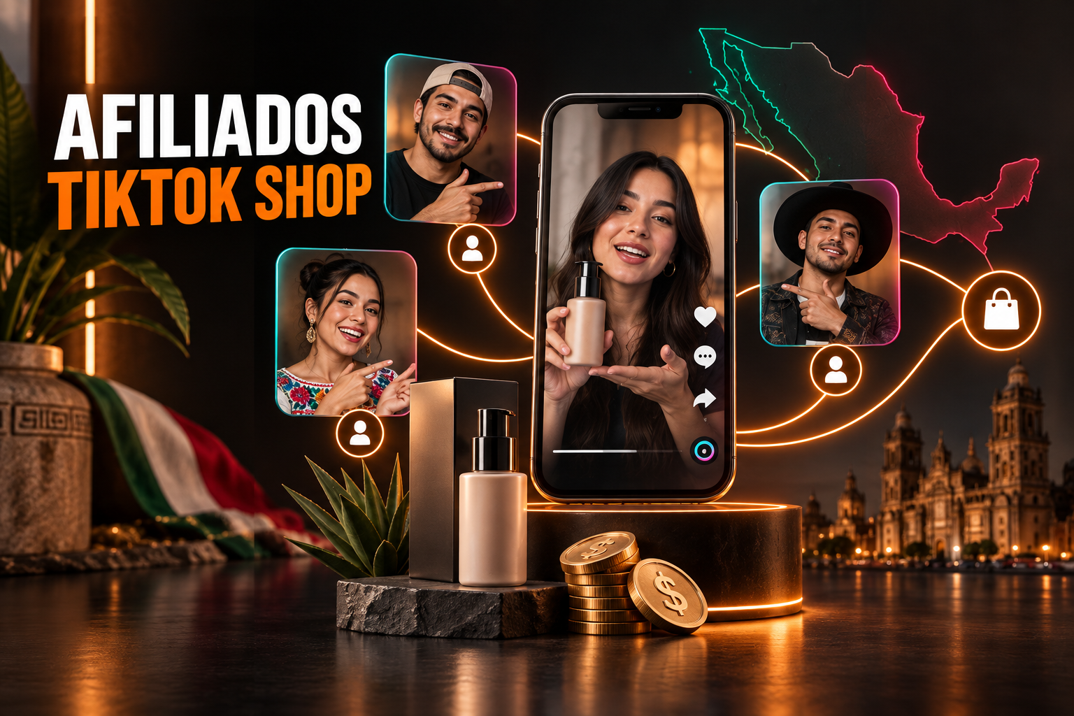 Mexican creators connected to a product through the TikTok Shop affiliate program.
